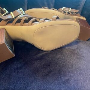 Vince Camuto Brown Leather Sandals